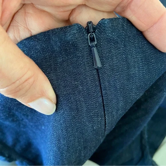 MaxMara Cotton Denim Dress, Midnight Blue - Sz 6 - Picture 7 of 7